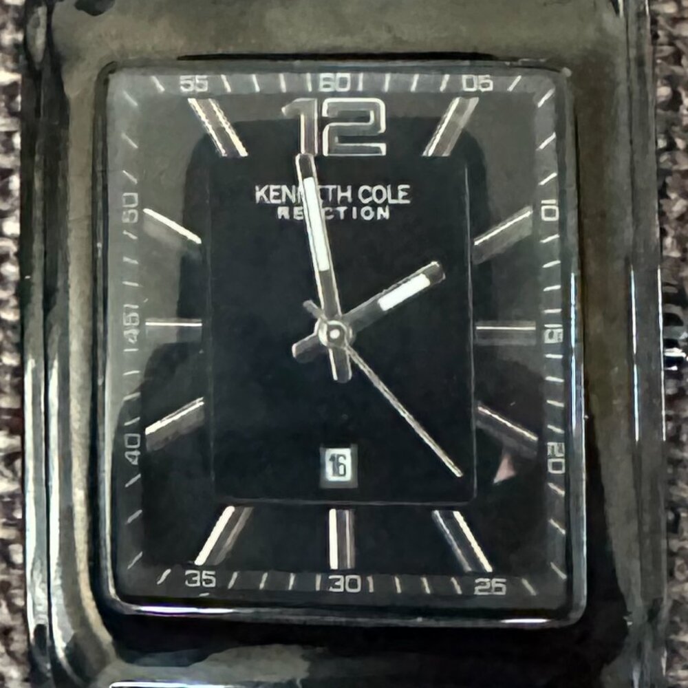 Kenneth Cole Reaction Black Stainless Steel Water Resistant Unisex Watch